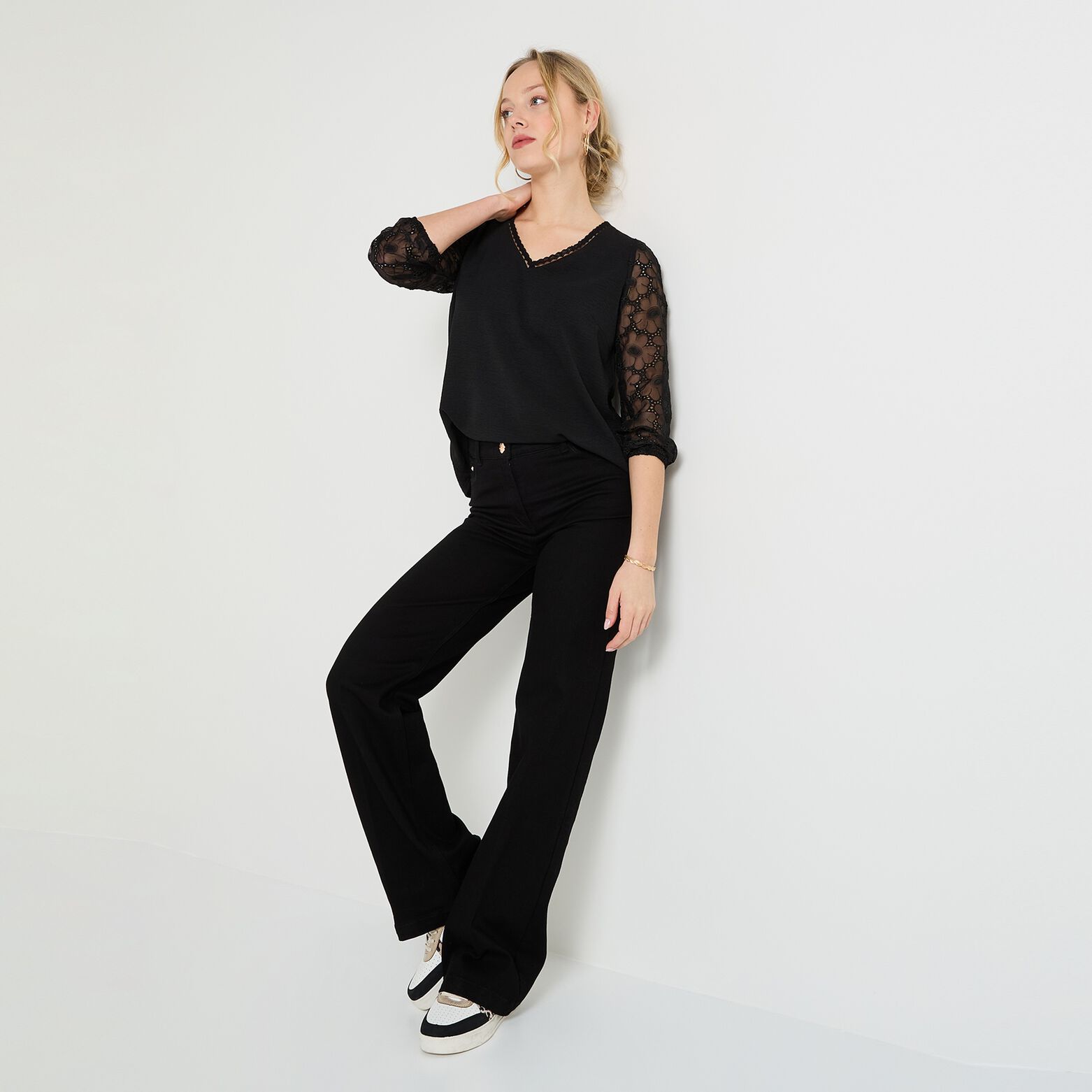Blouse à manches fantaisie femme
