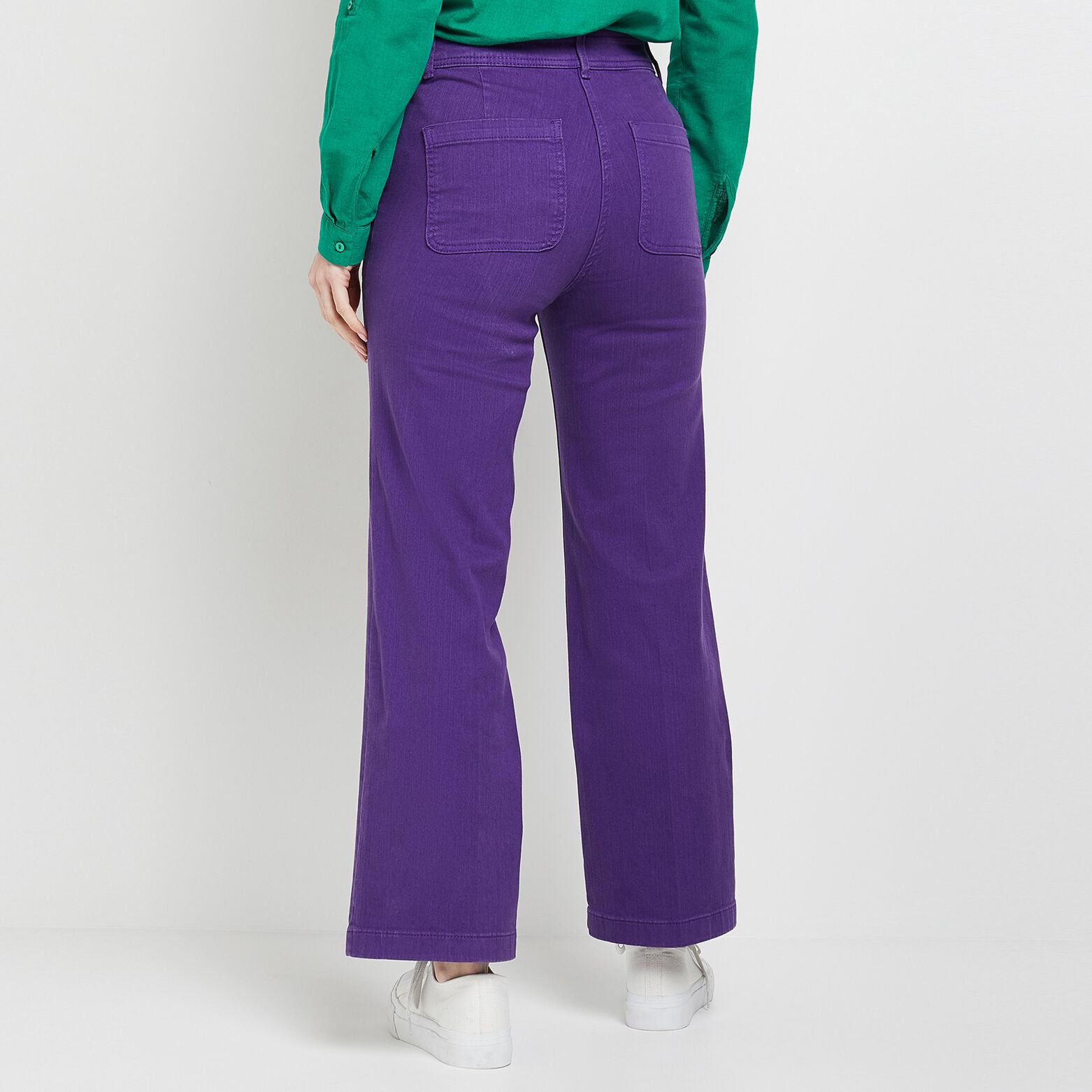 Jean flare raccourci femme