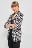 Veste fluide pied de poule femme