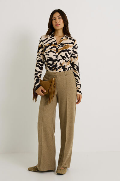 Chemise en maille imprimée femme