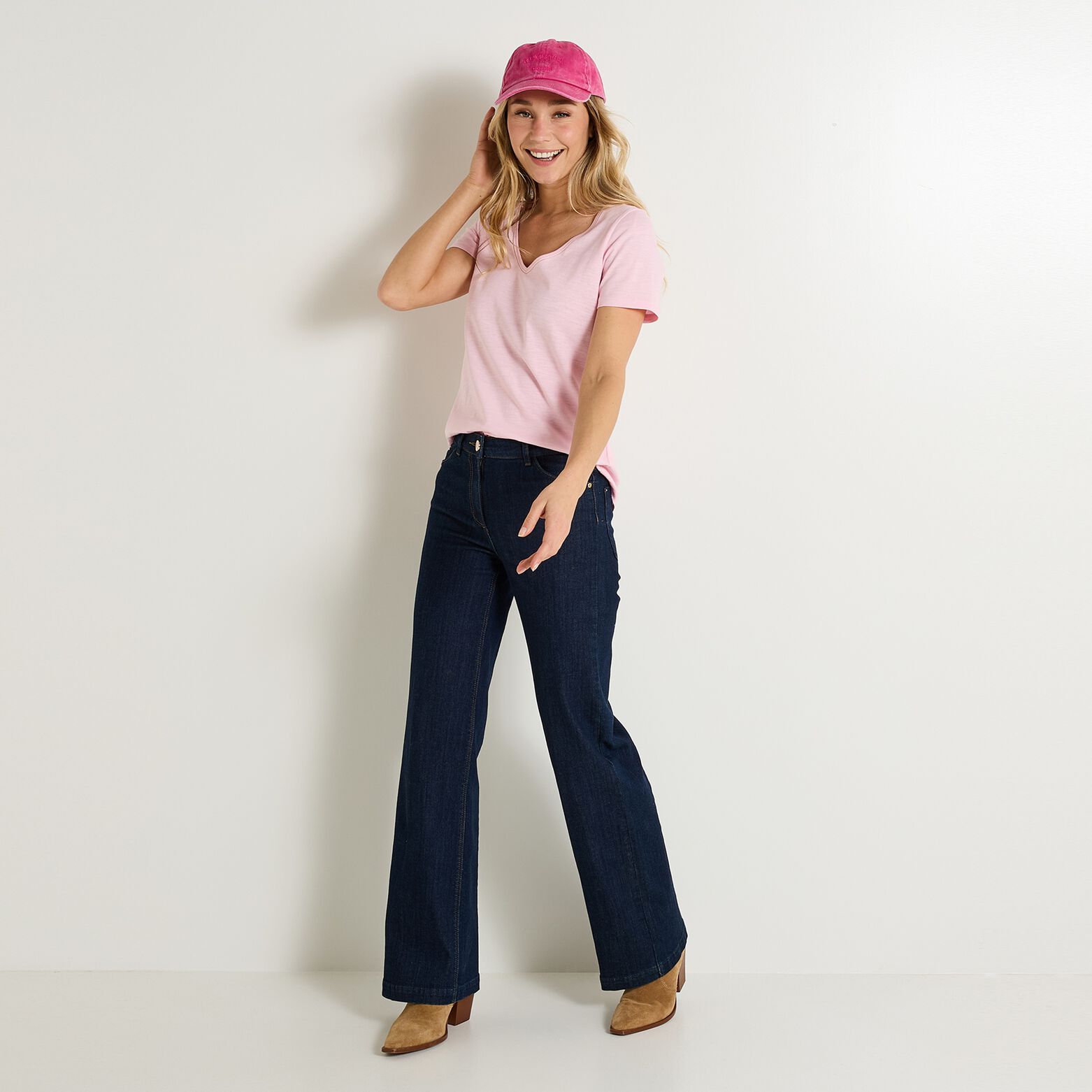T-shirt col V femme