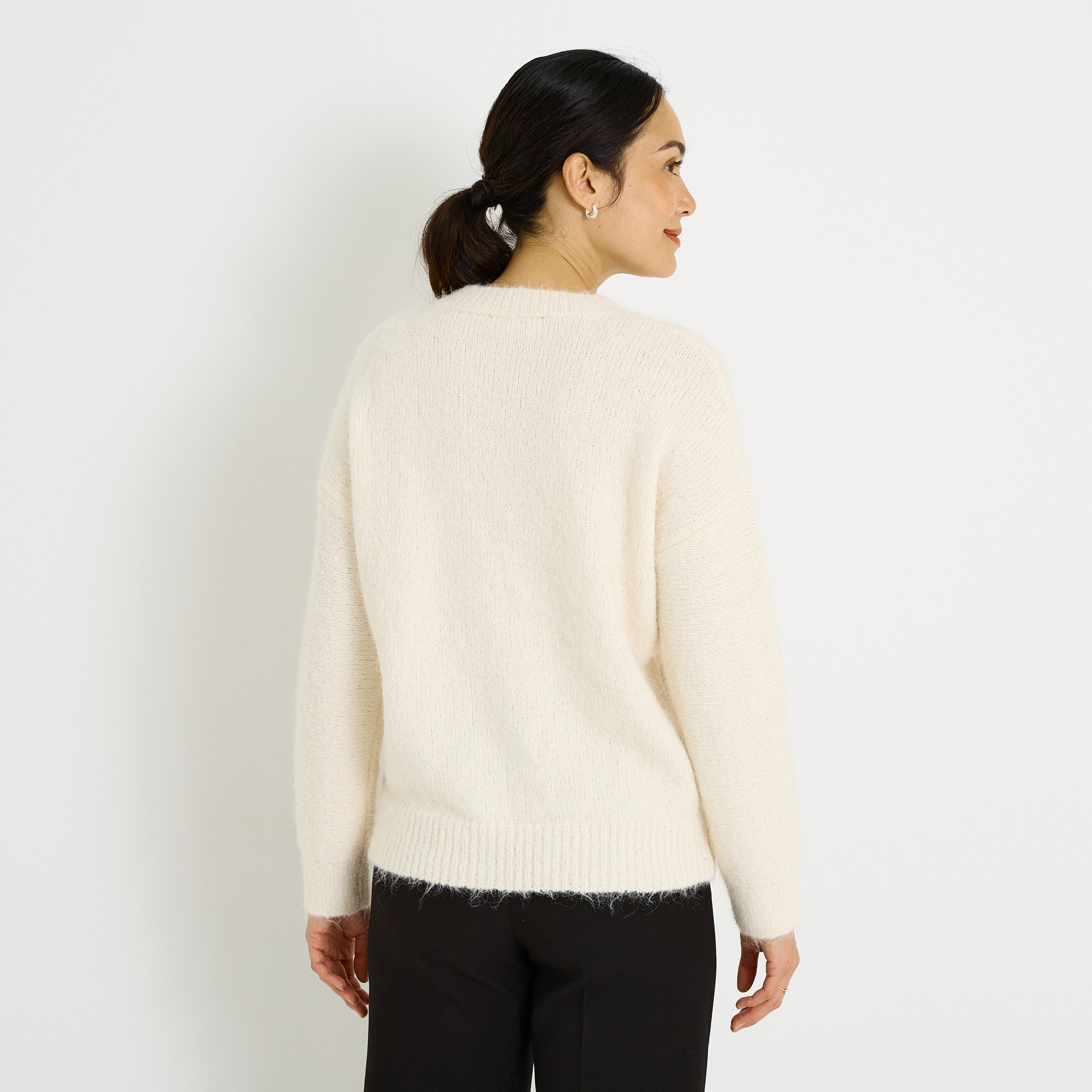 Pull col rond femme