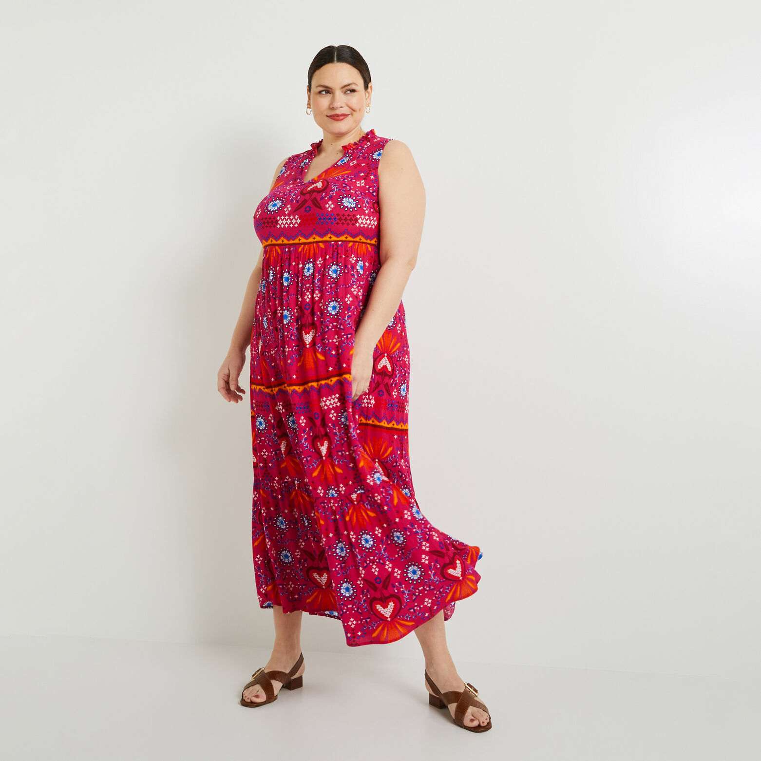 Robe longue imprimée