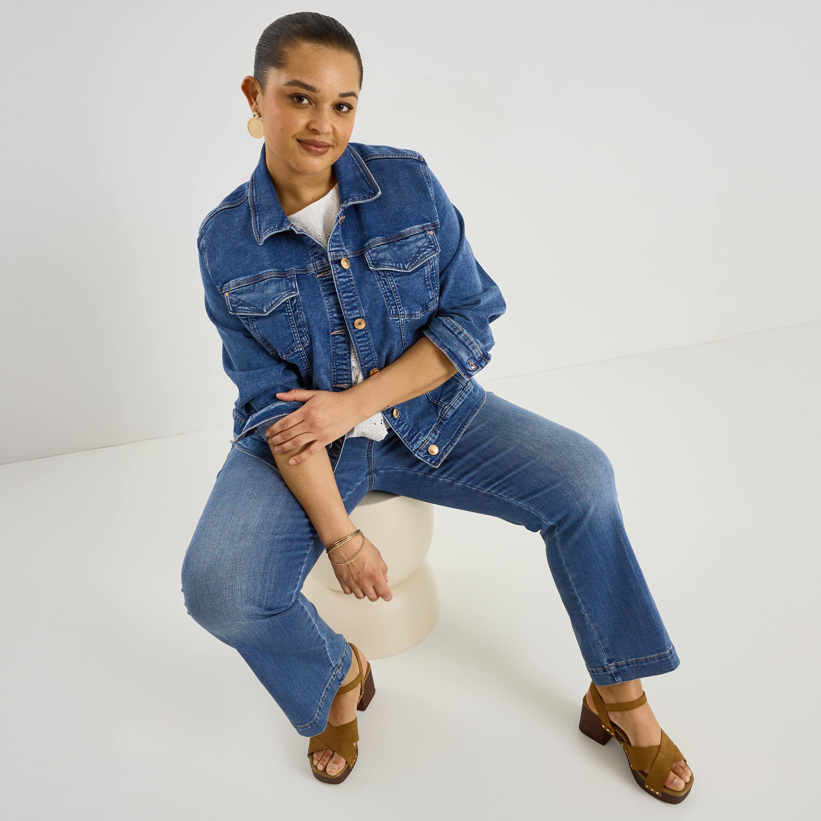 Veste en denim femme