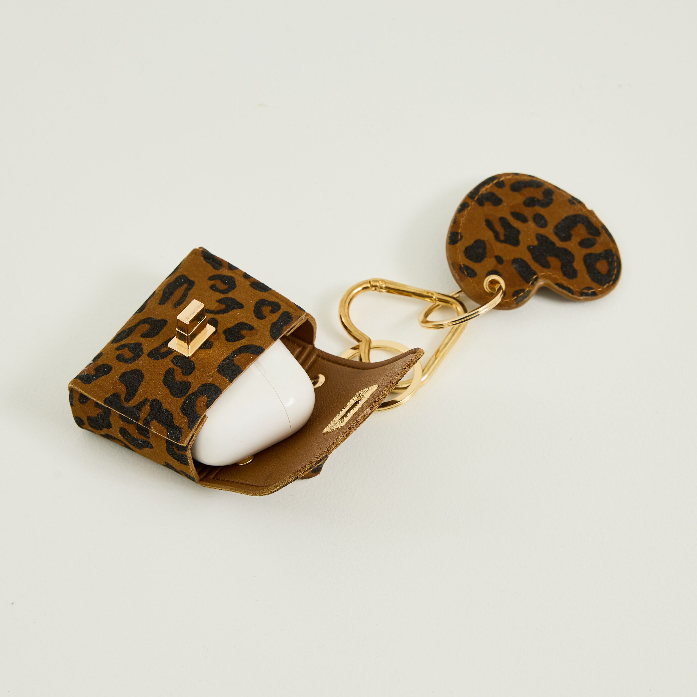 Etui &eacute;couteurs imprim&eacute; l&eacute;opard femme