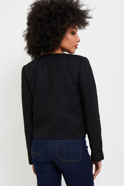Veste en tweed boutonnée femme