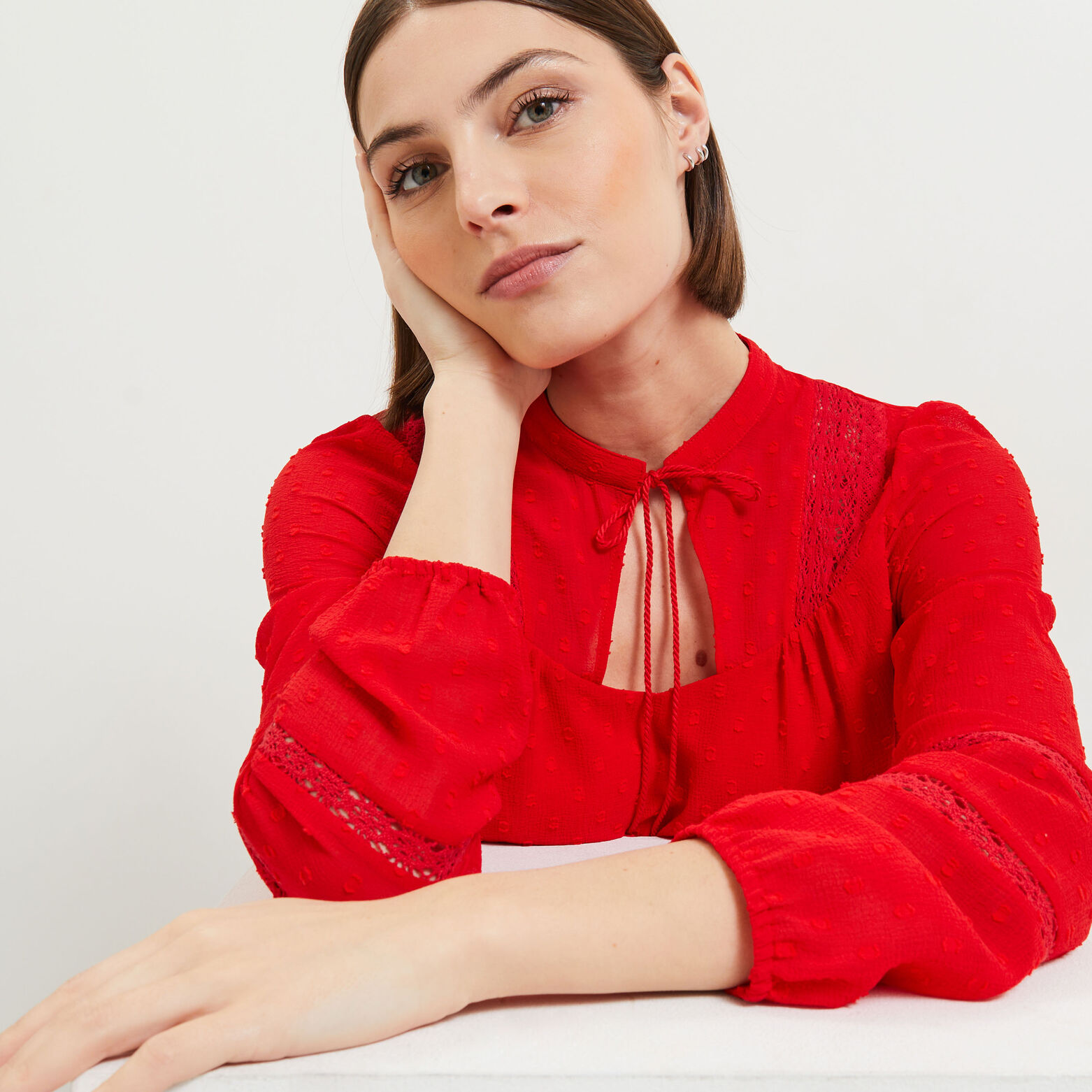 Blouse plumetis femme