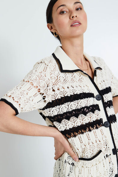 Gilet ajouré femme