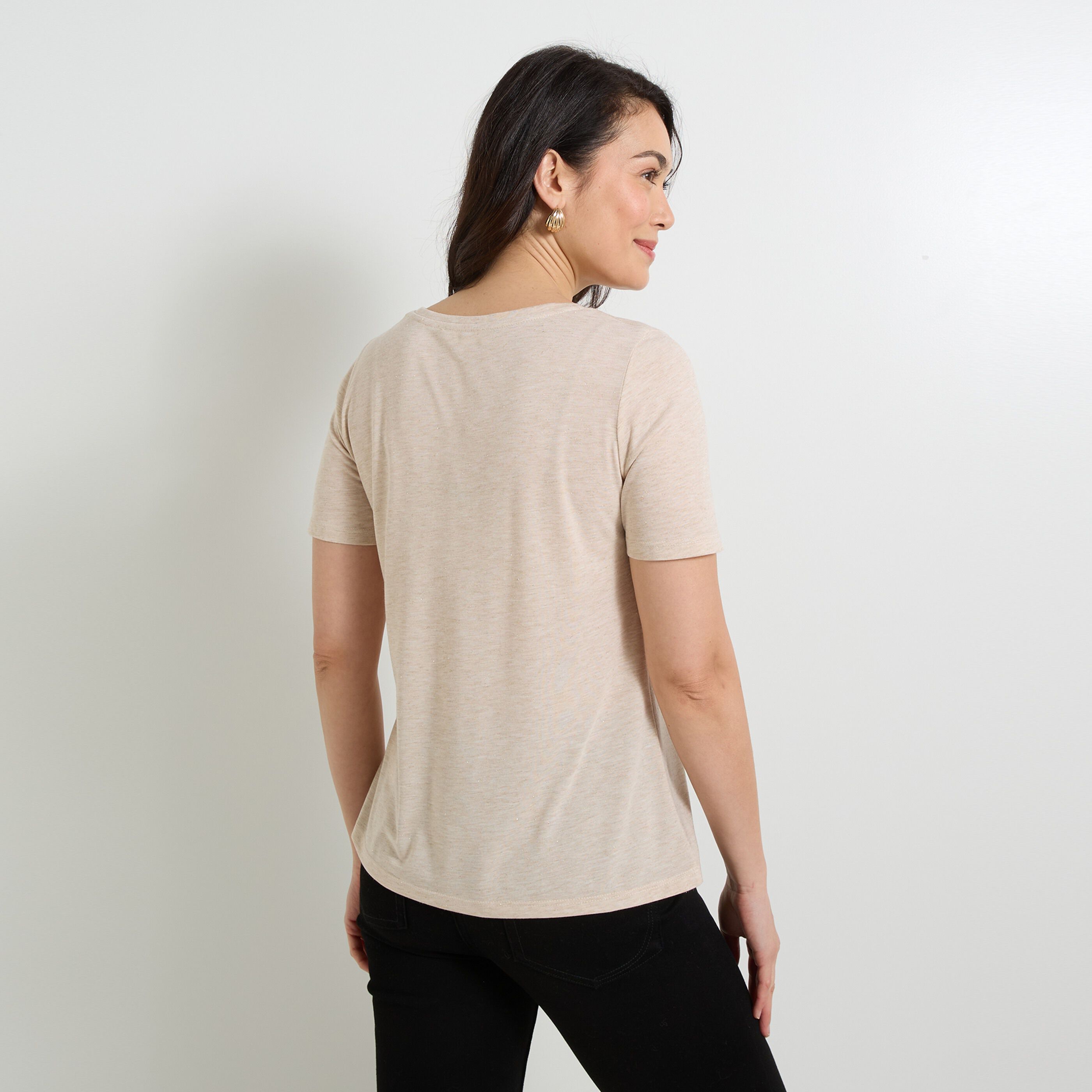 T-shirt col V femme