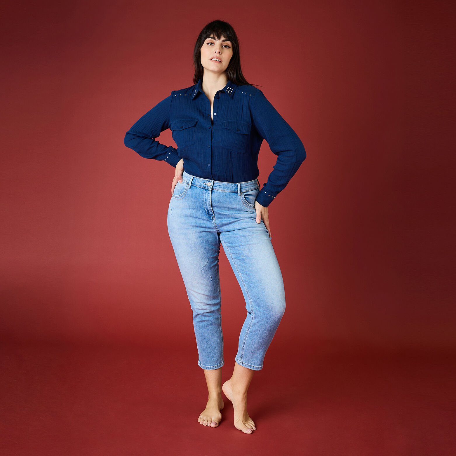 Chemise en gaze de coton femme