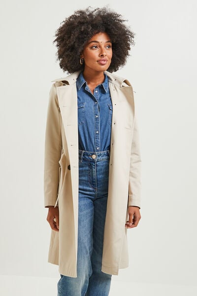 Trench long femme