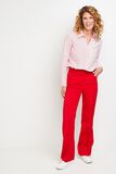 Pantalon flare rouge femme