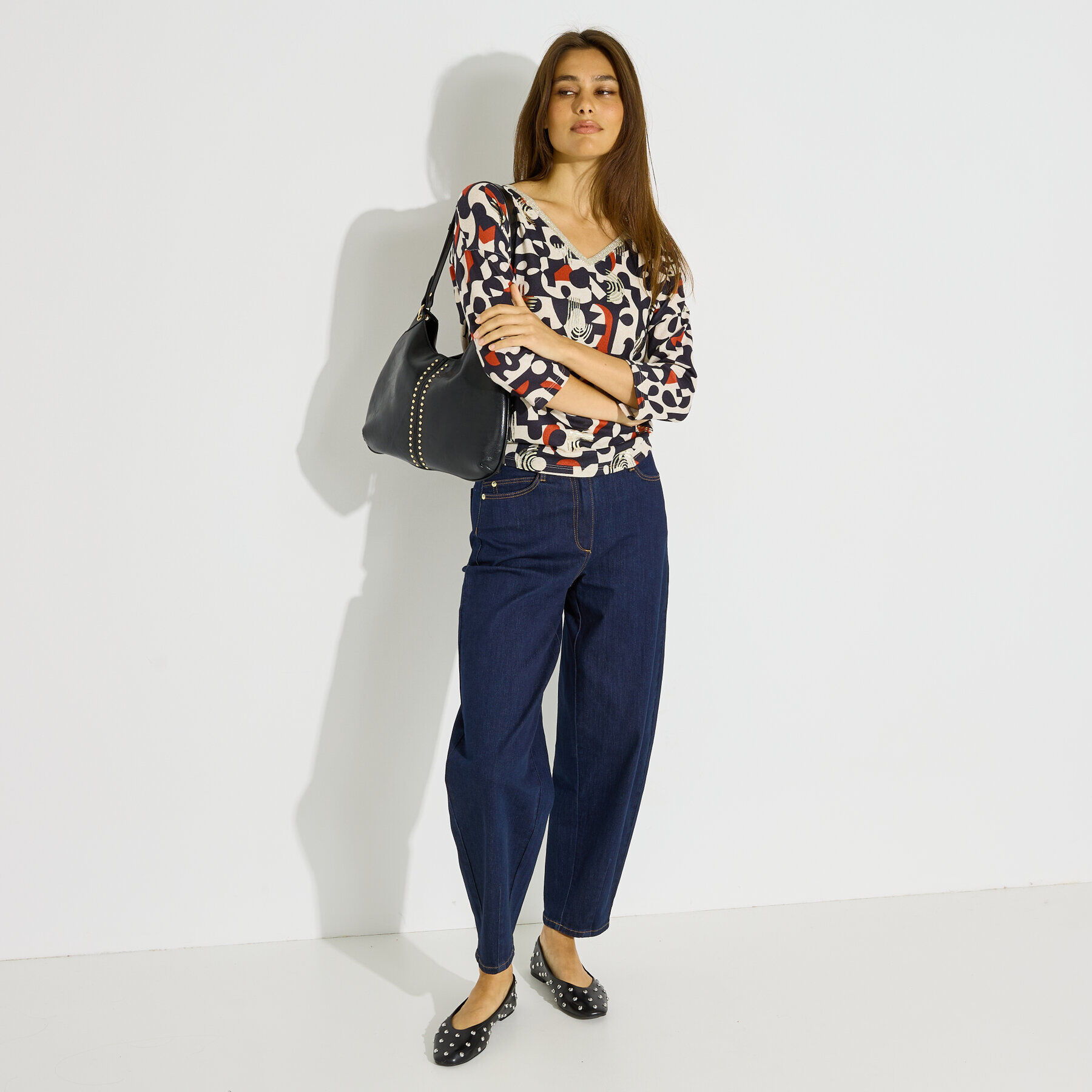 T-shirt manches 3/4 original femme