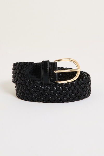 Ceinture large tressée femme
