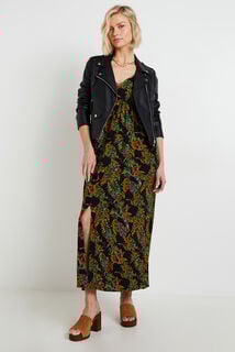 Robe longue imprimée femme