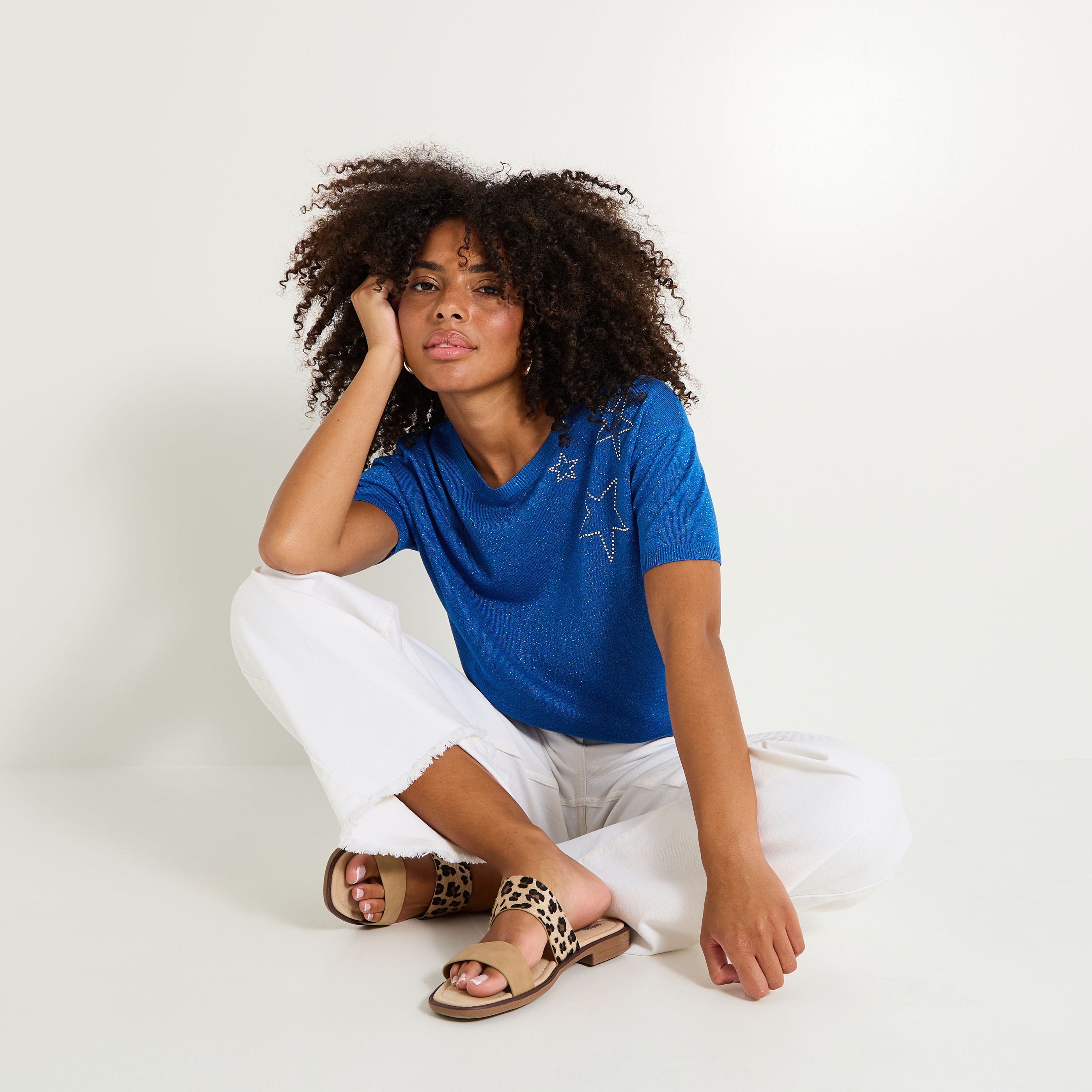 Pull manches courtes femme