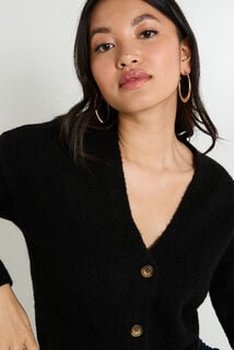 Gilet boutonné col V femme