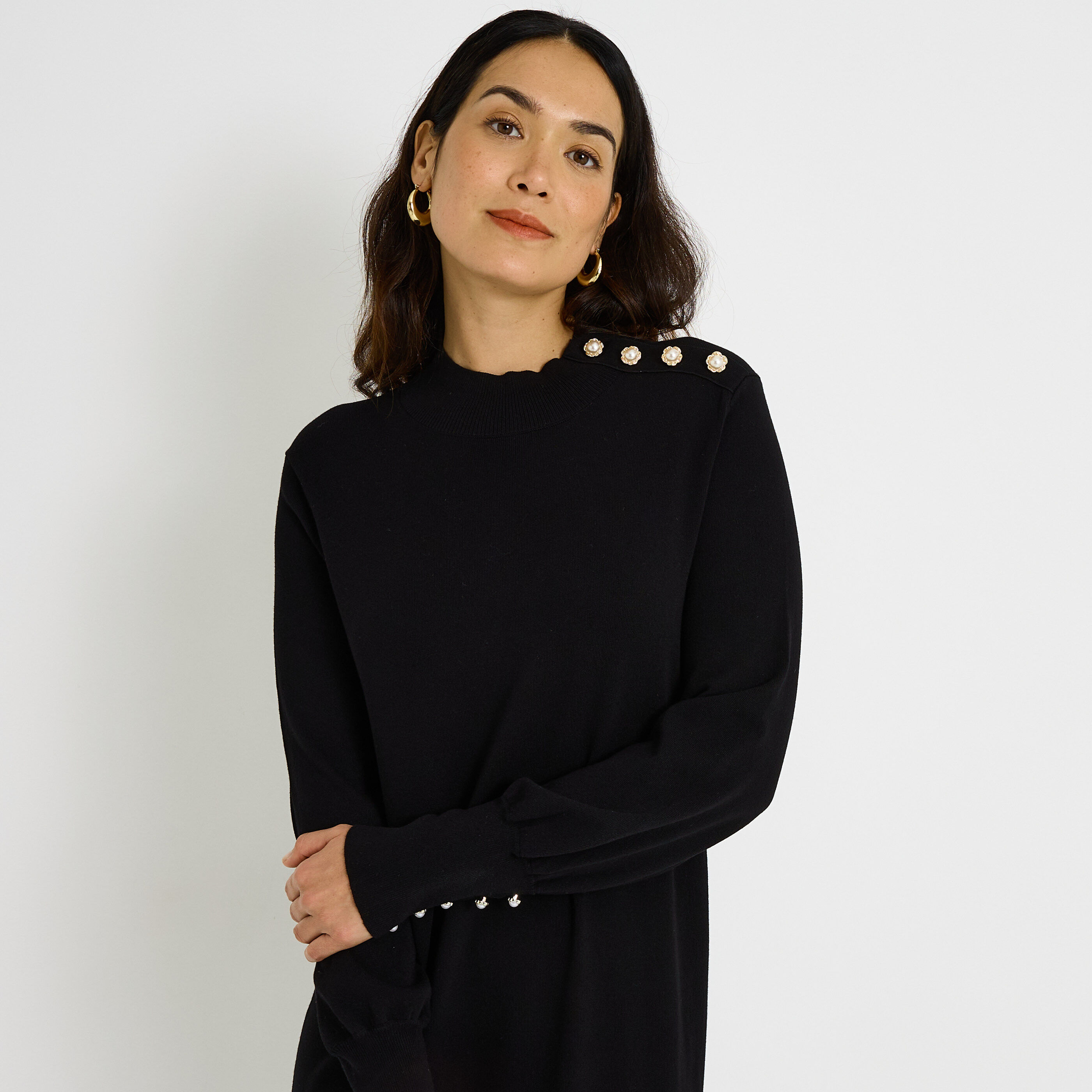 Robe longue maille femme