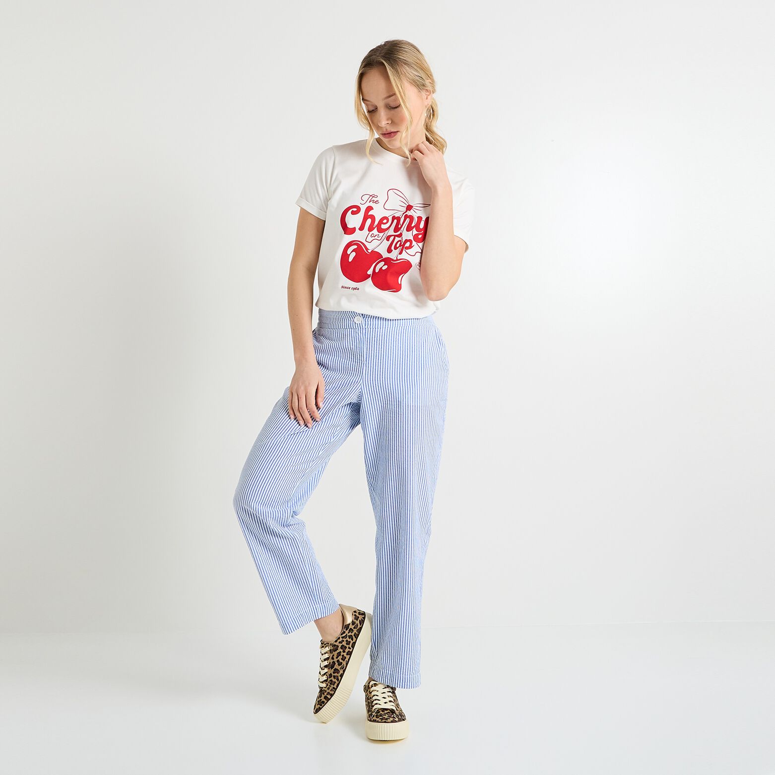 T-shirt col rond femme