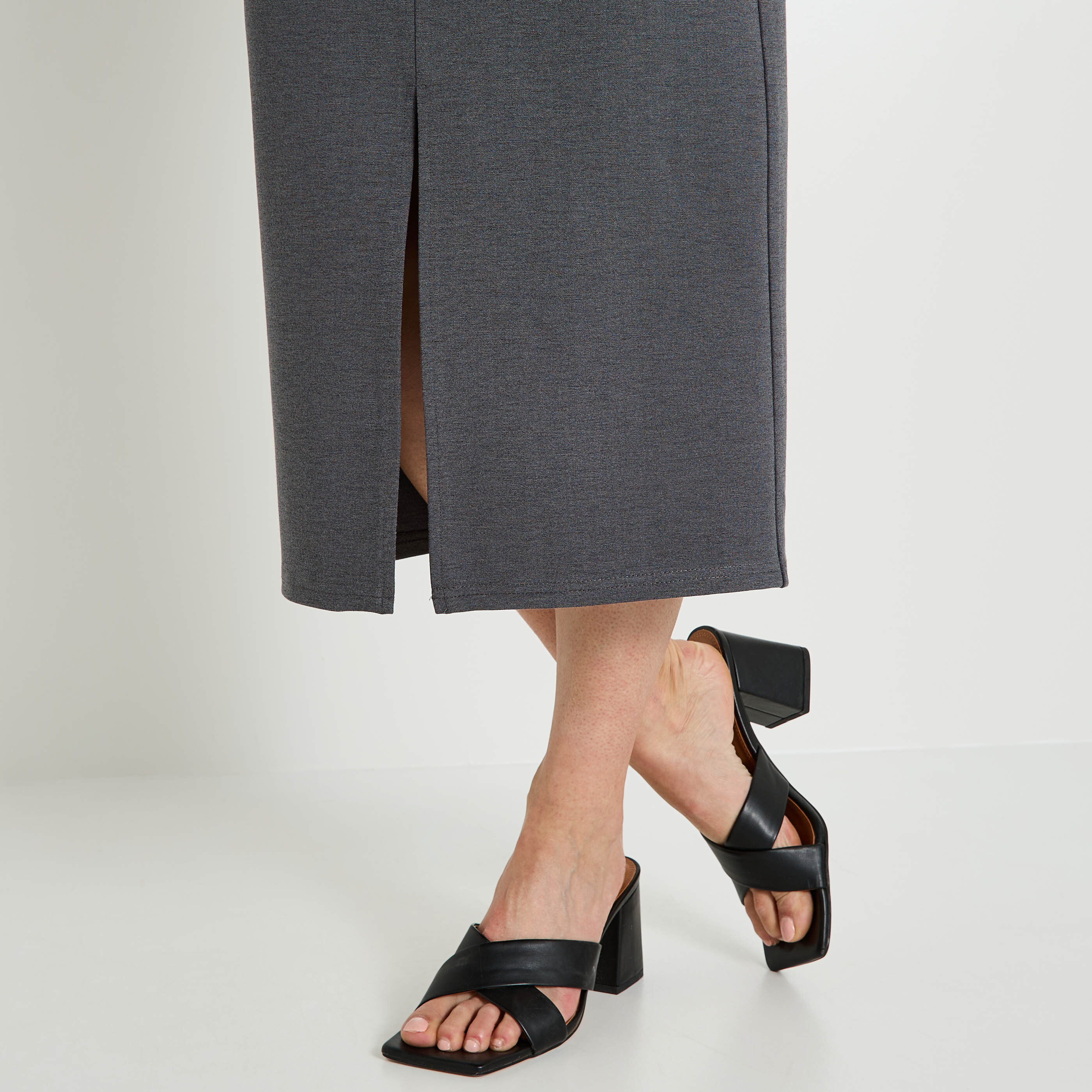 Jupe crayon longue fendue