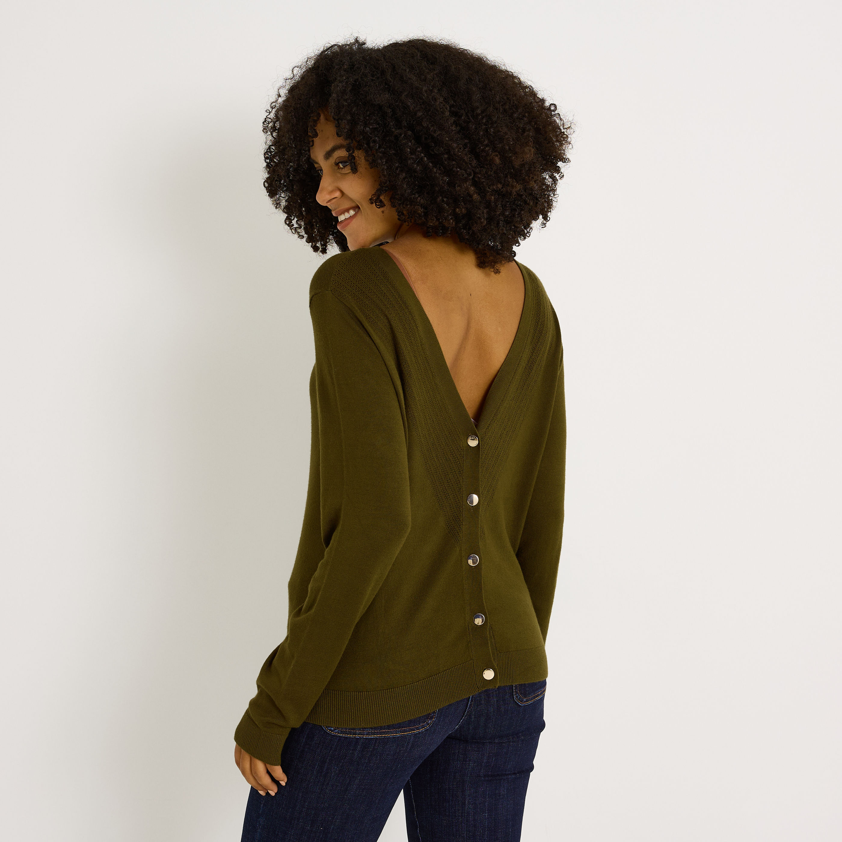 Gilet en maille fine femme