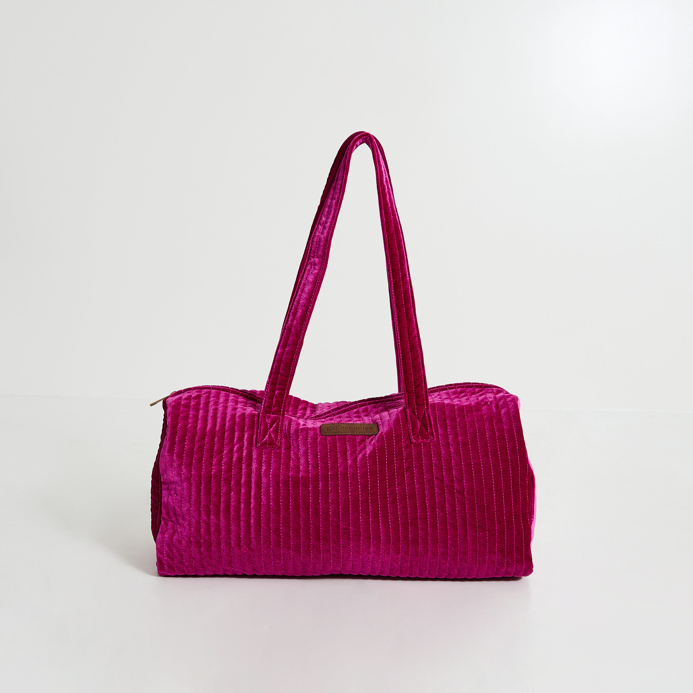 Grand sac en velours matelass&eacute;