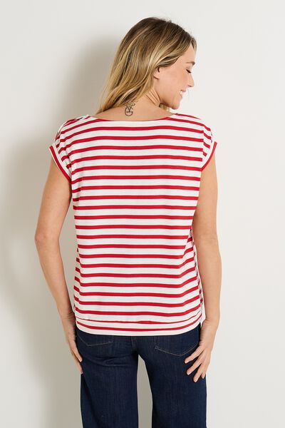 T-shirt col bateau femme