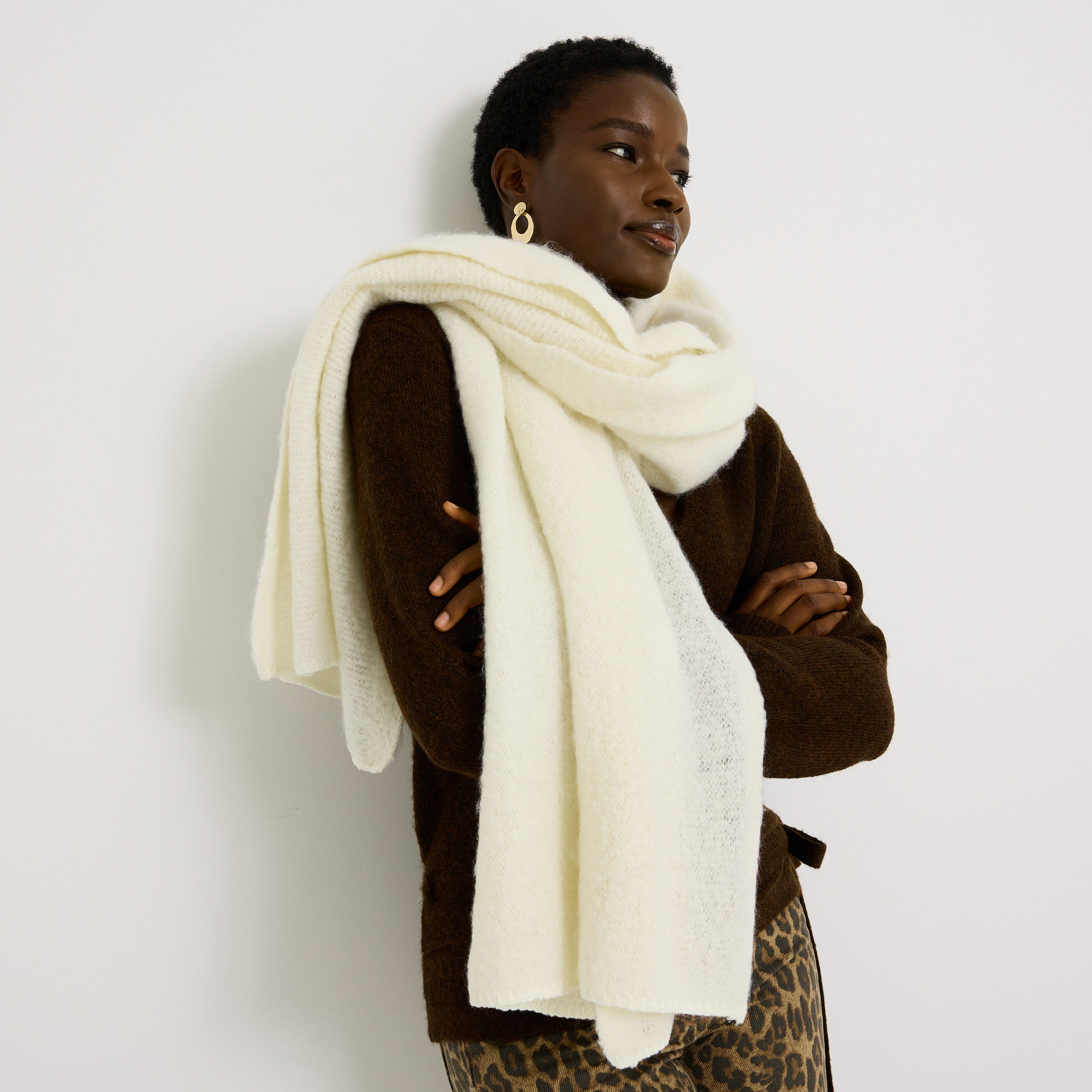 &Eacute;charpe fluffy unie femme