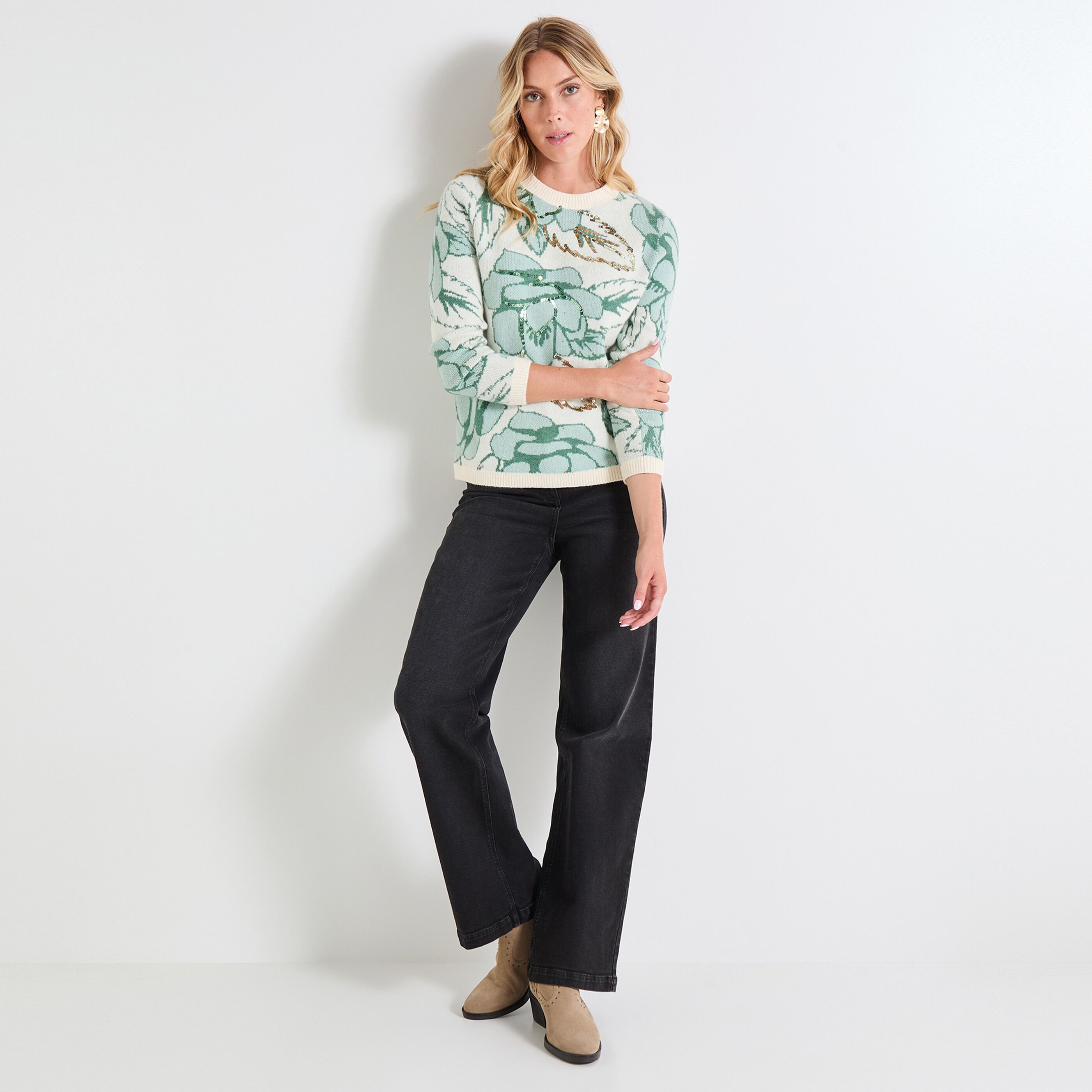 Pull manches longues femme