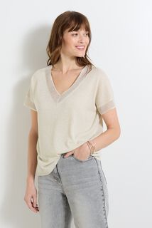 Pull manches courtes femme