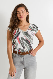 T-shirt col V femme