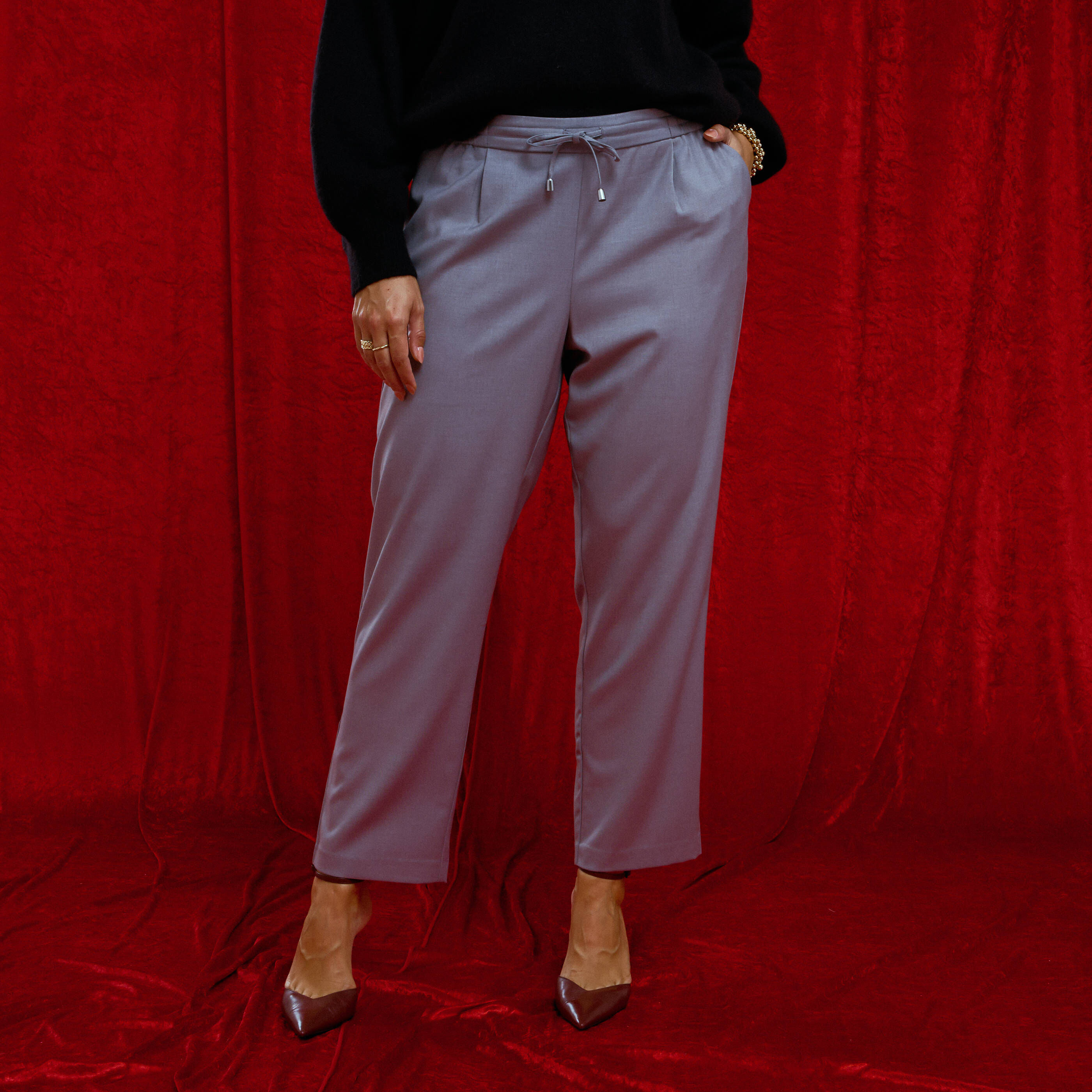 Pantalon taille &eacute;lastiqu&eacute;e femme