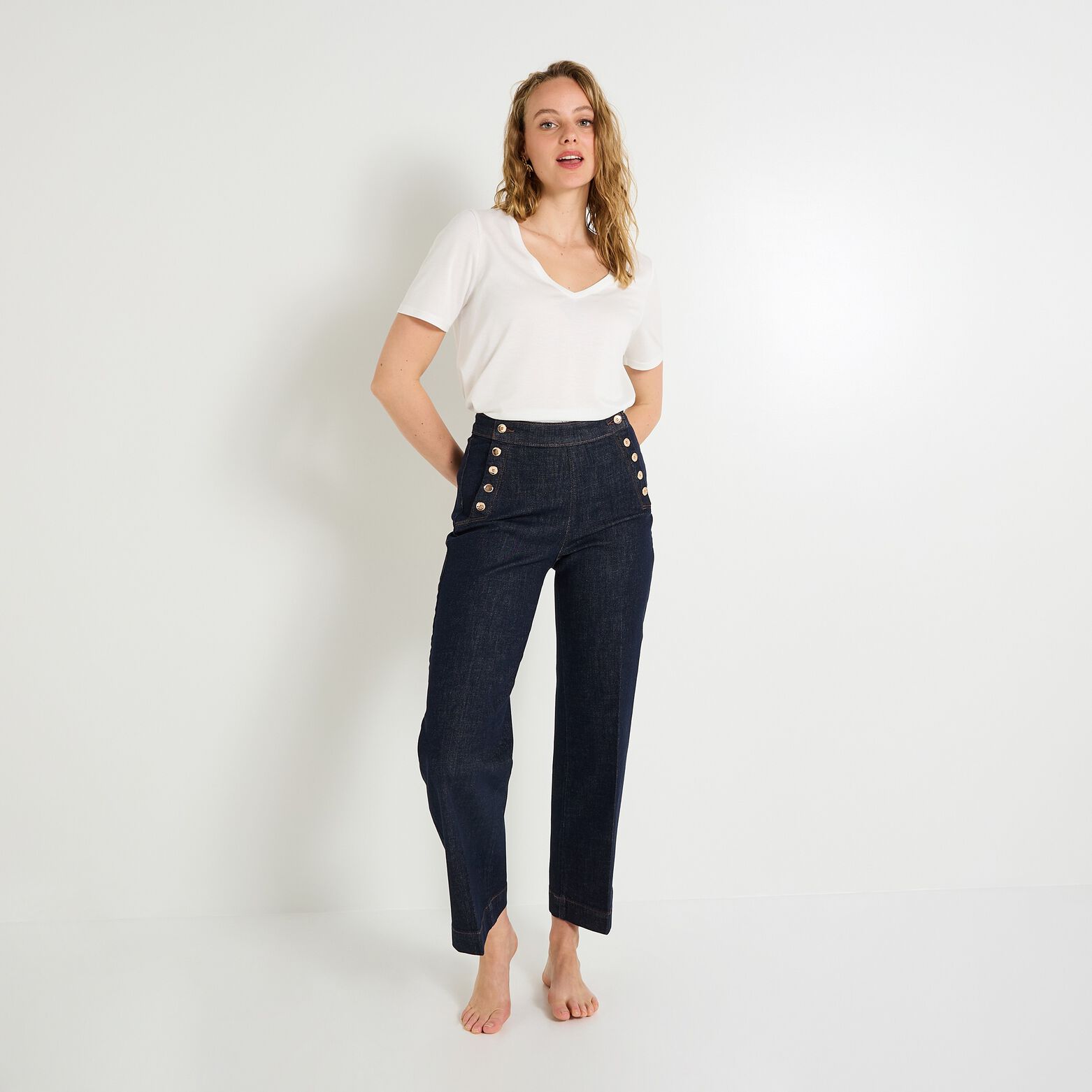 Jean flare POMPON F02 femme