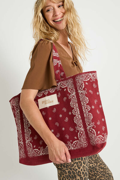 Tote bag zippé imprimé femme