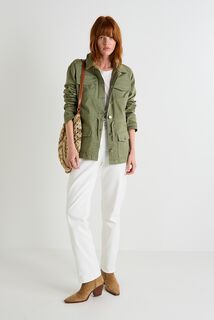 Veste saharienne denim femme