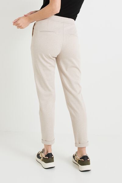 Pantalon cigarette maille femme