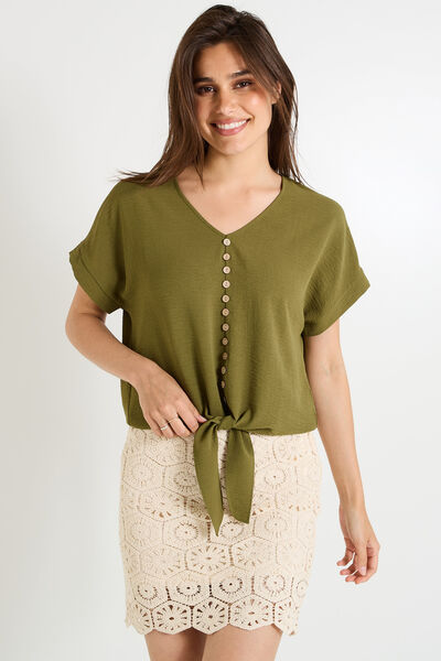 Blouse à nouer femme