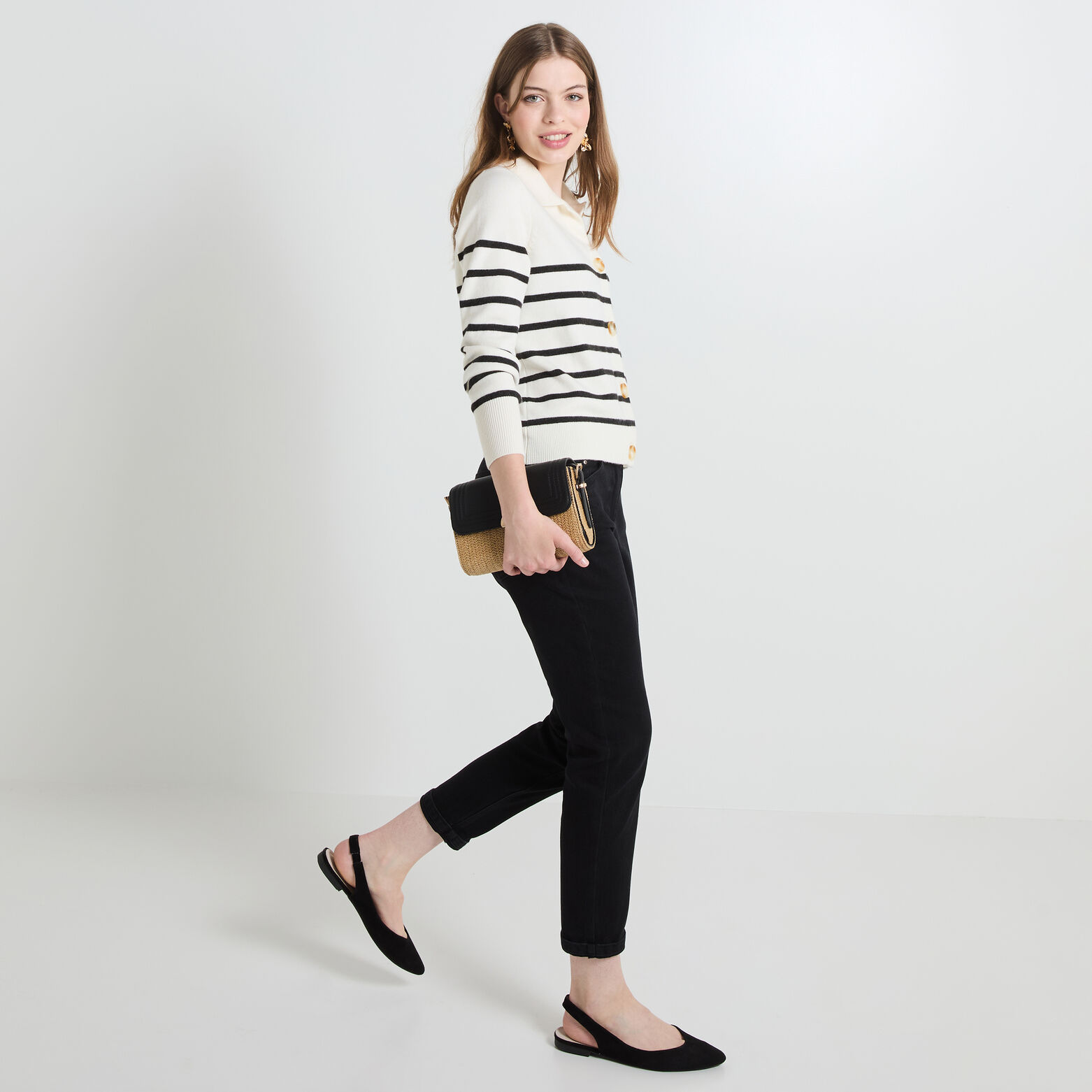 Gilet rayé femme