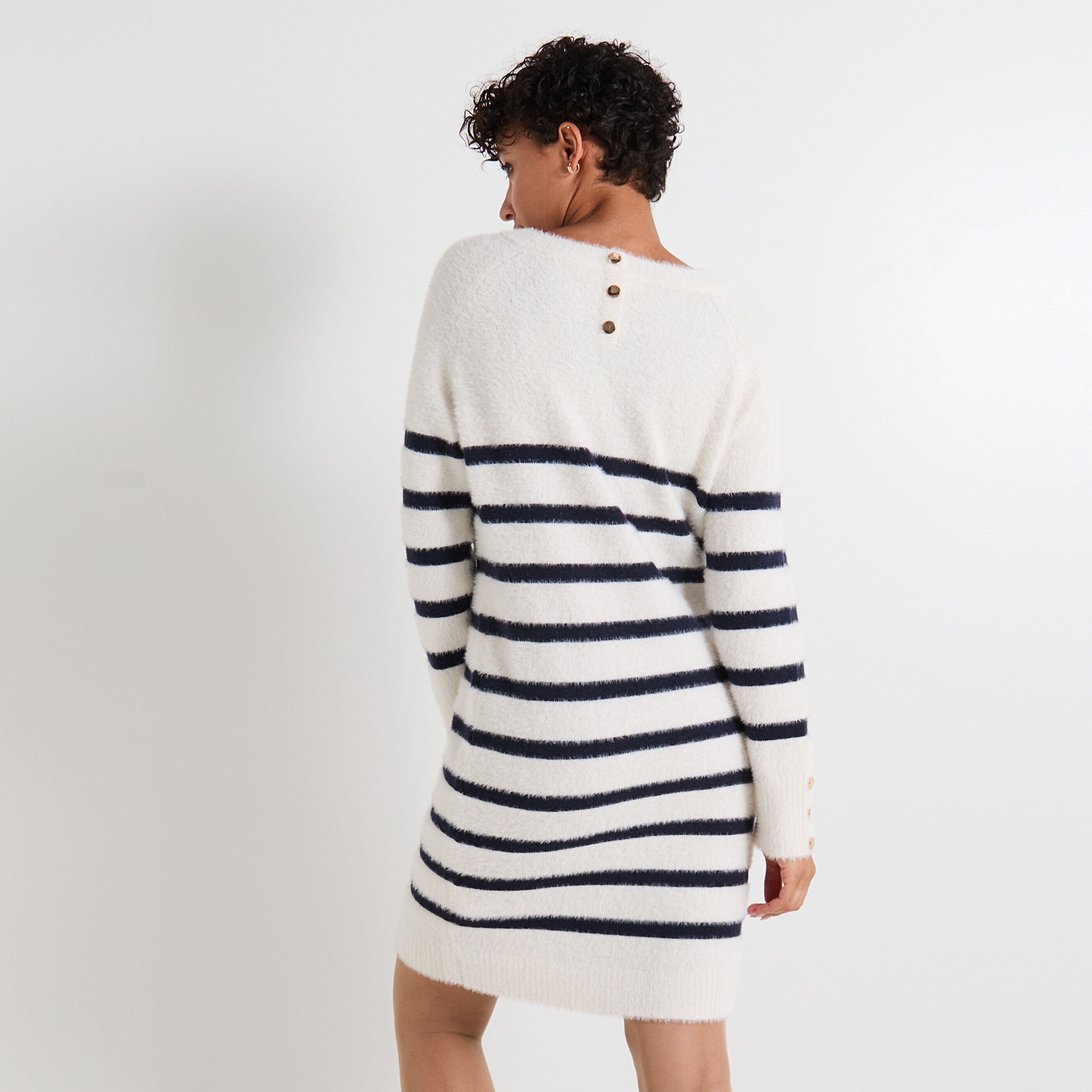 Robe pull col bateau femme