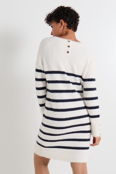 Robe pull col bateau femme