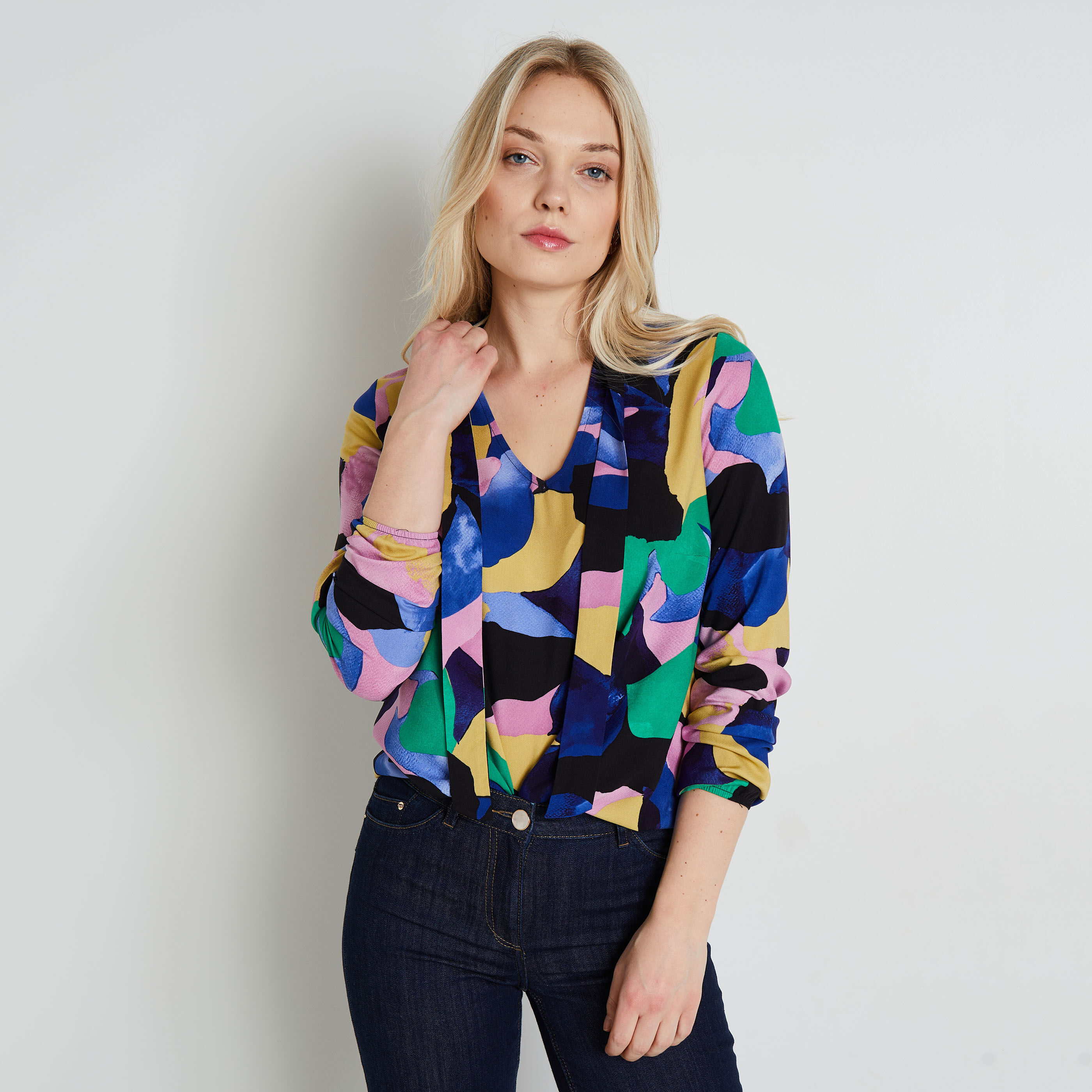 Blouse imprim&eacute;e femme