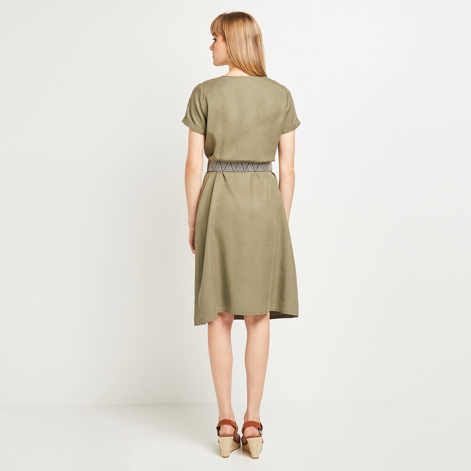 Robe ceinturée femme