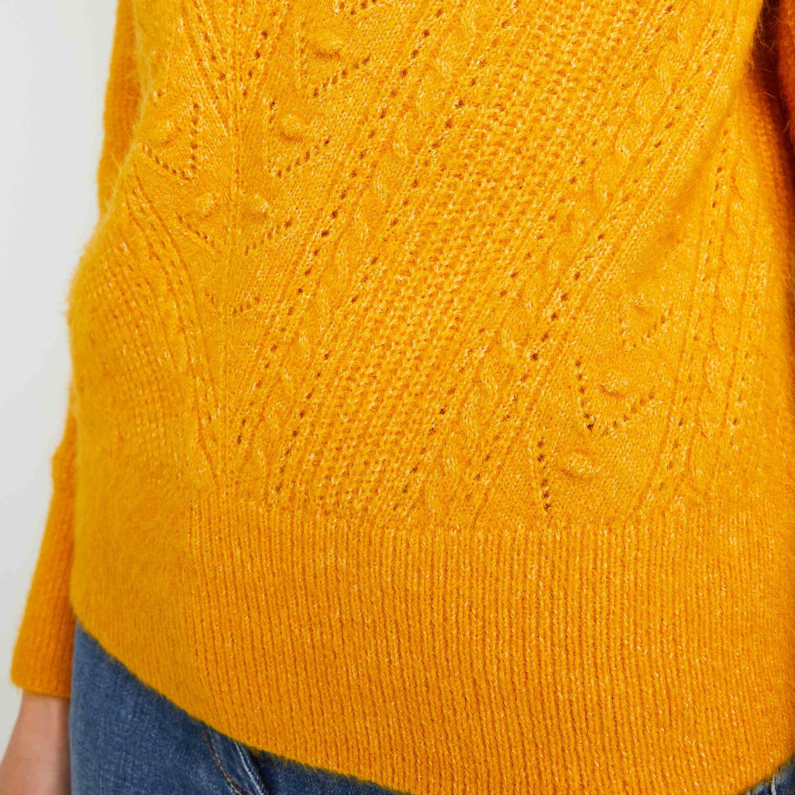 Pull col camionneur uni femme