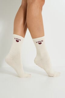 Lot de 2 paires de chaussettes coeurs