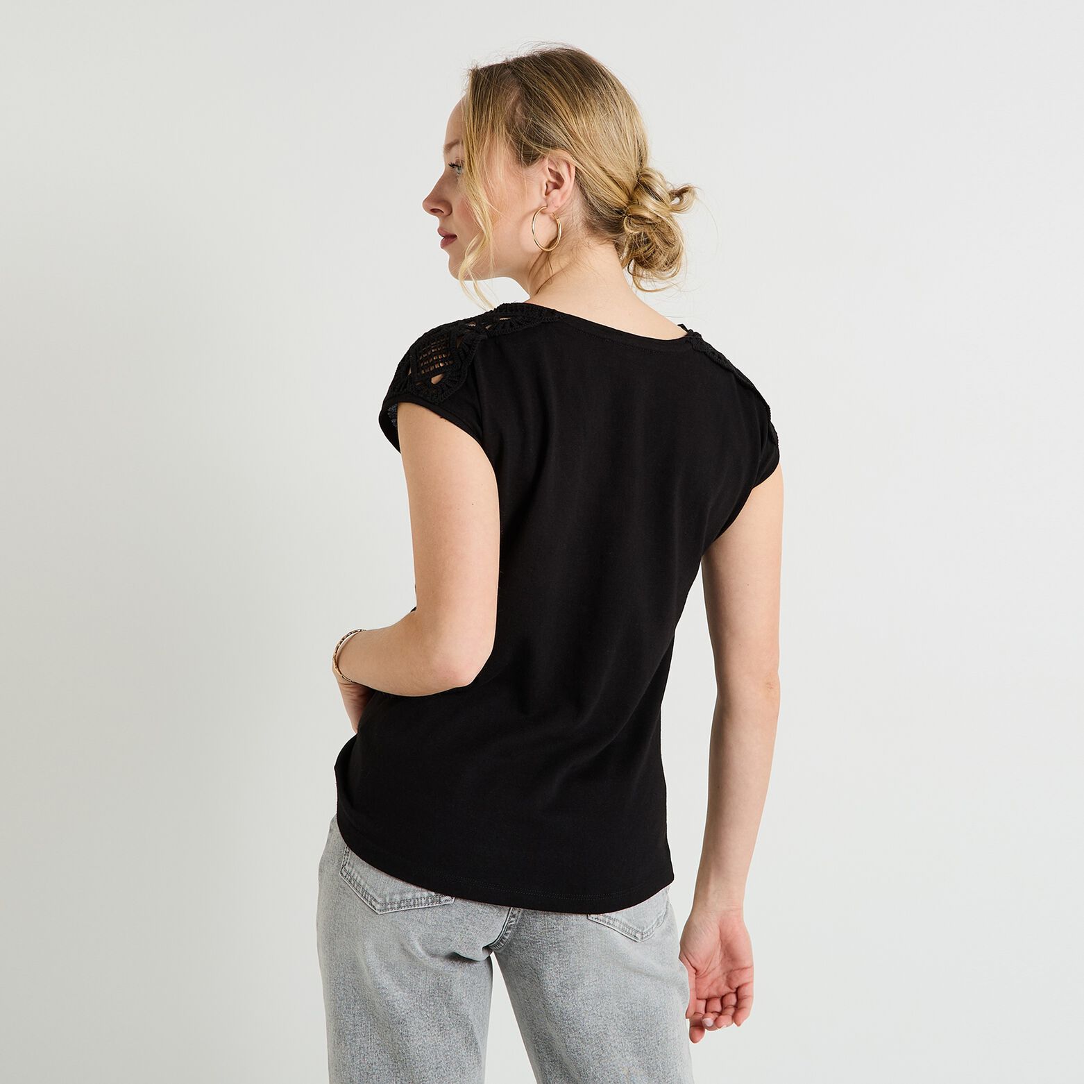T-shirt col V femme