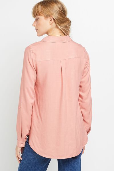 Blouse ample rose femme