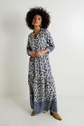 Robe longue imprimée femme