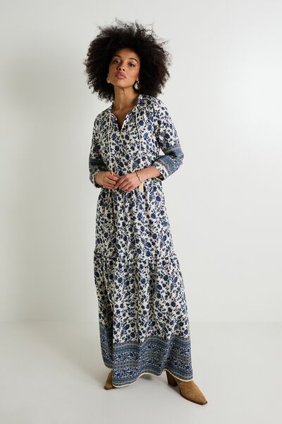 Robe longue imprimée femme