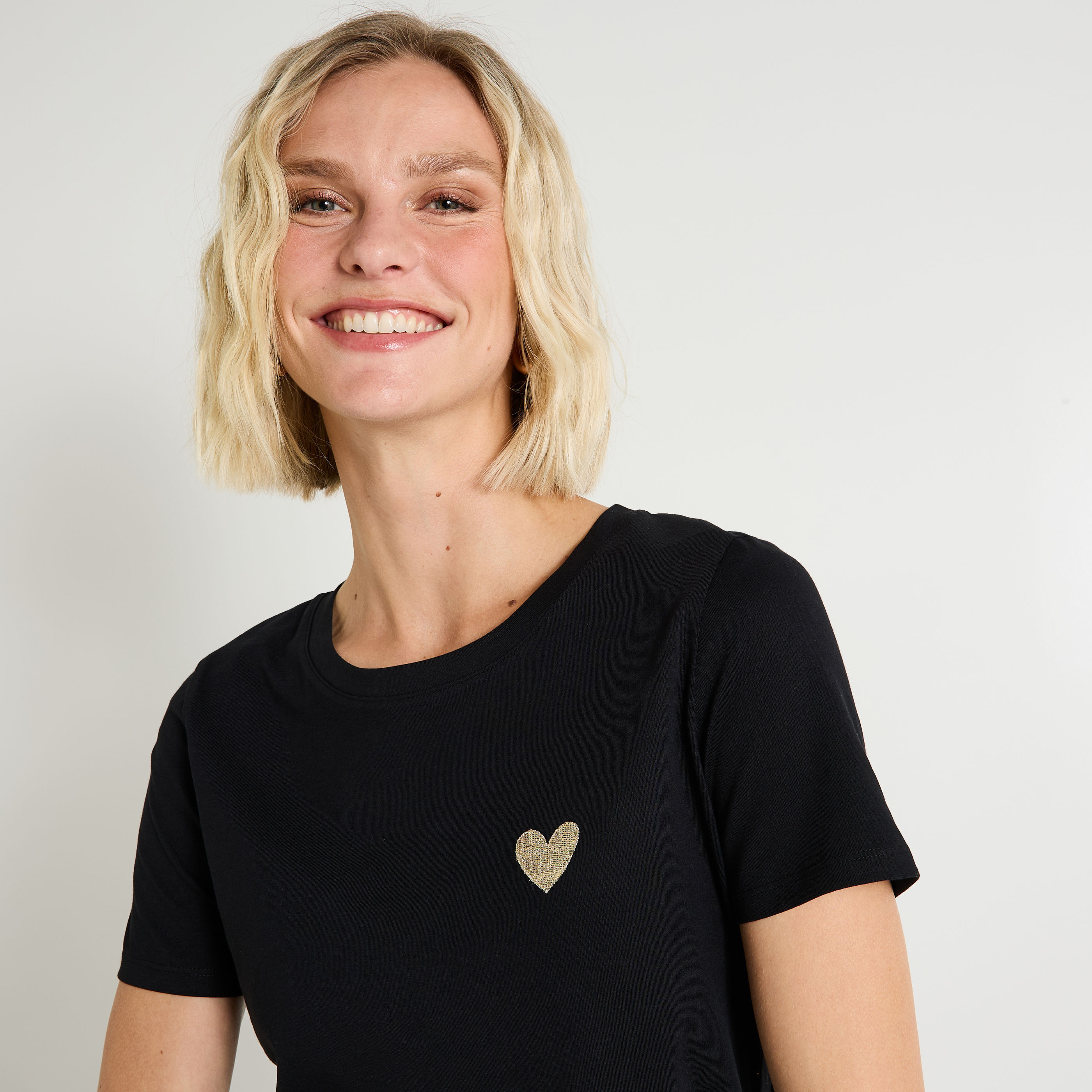 T-shirt col rond femme