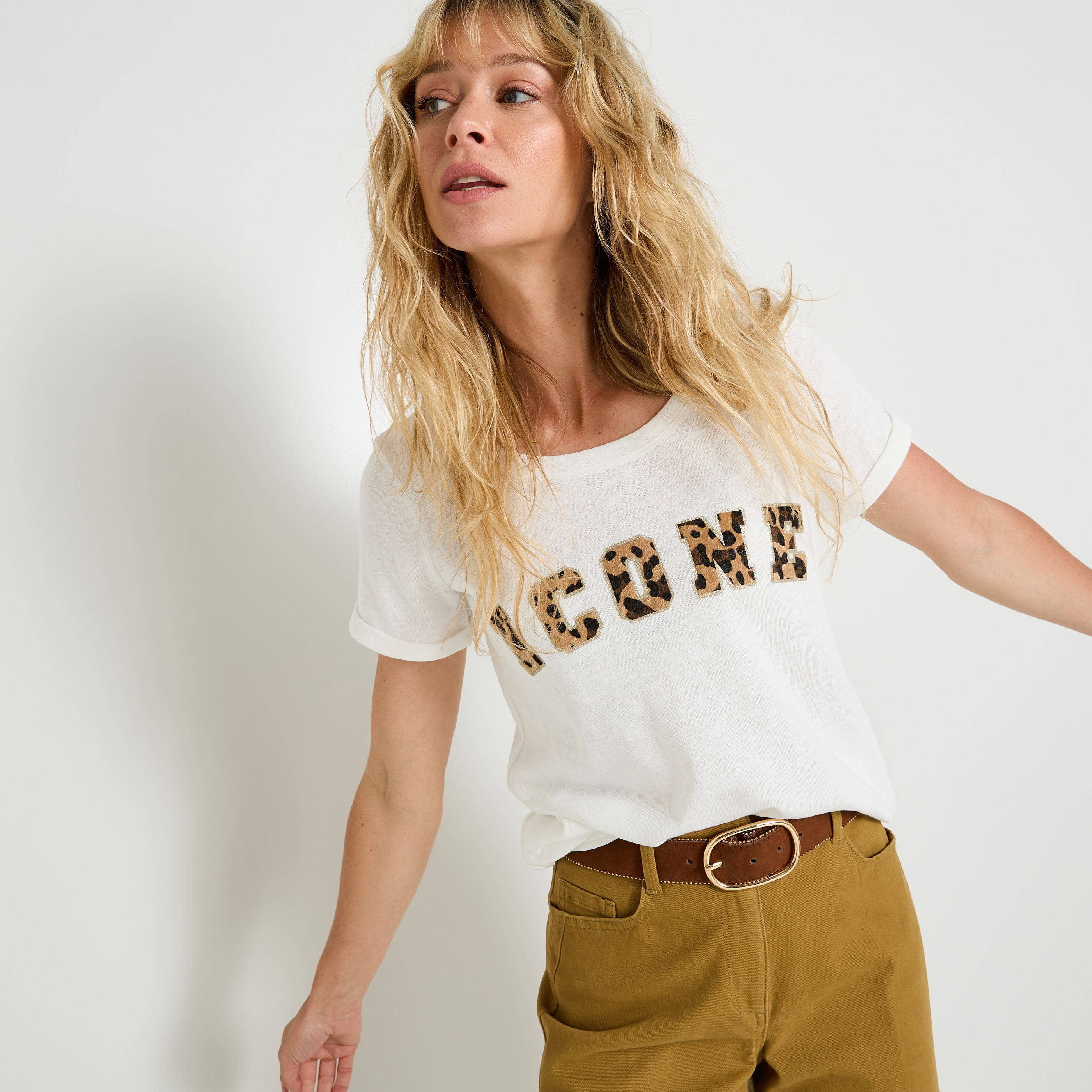 T-shirt col rond femme